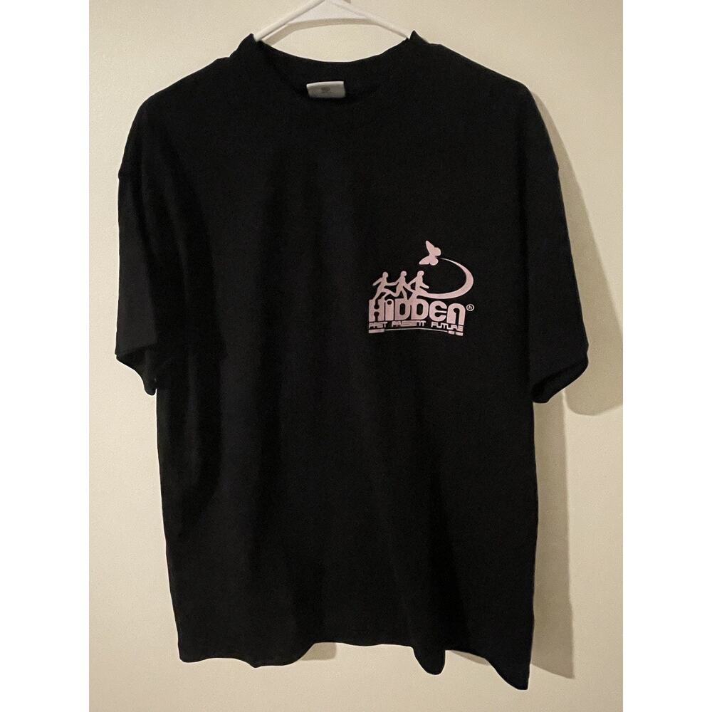 HIDDEN NY FLOWER HEAD TEE BLACK SIZE LARGE BRAND NEW